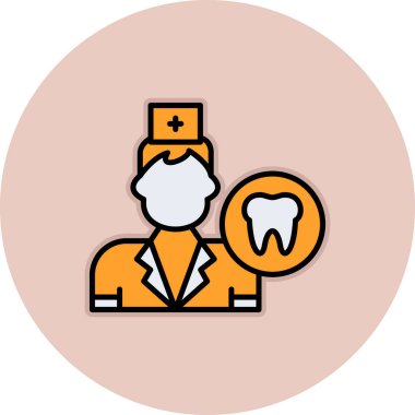 Diş bakımı vektör simgesi modern basit tasarım illüstrasyonu