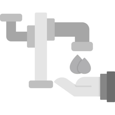 su musluğu simgesi, basit vektör illüstrasyonu