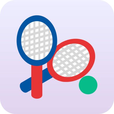 Badminton için raketler. vektör illüstrasyonu.