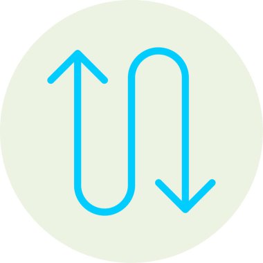 ok aşağı vektör simgesi. Bu, beyaz arkaplanda izole edilmiş ve cyan renkleriyle çizilmiş düz simge sembolüdür.