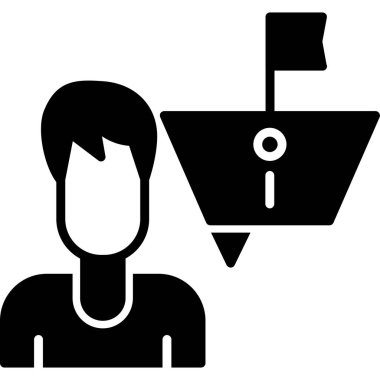 Bir insan simgesinin vektör illüstrasyonu