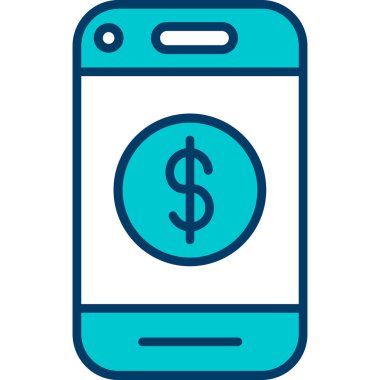 Para için. Web simgesi basit illüstrasyon