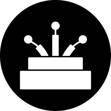 doğum günü pastası simgesi, basit vektör çizimi