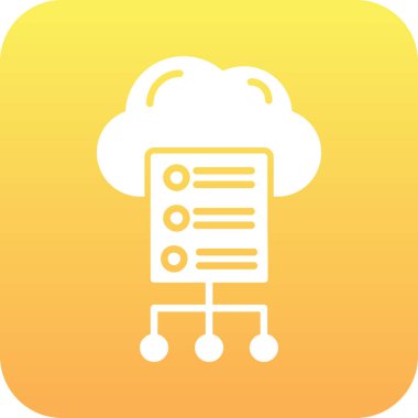 bulut hesaplama vektörü simgesi