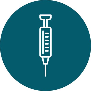 Şırınga simgesi, vektör illüstrasyonu