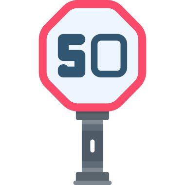 Dolu - ana hat biçiminde hız sınırı simgesi