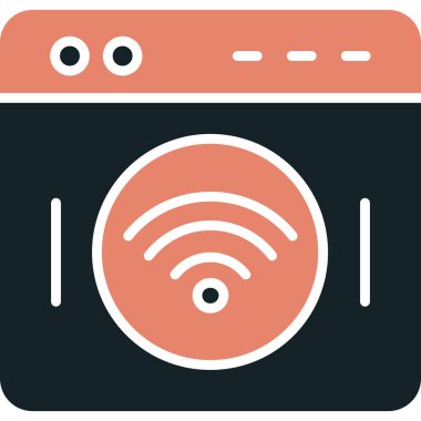 Kablosuz ağ ikonu, vektör illüstrasyonu. düz tasarım biçimi