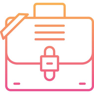 evrak çantası simgesi, vektör illüstrasyonu