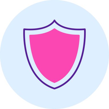 Kalkan. Web simgesi basit illüstrasyon