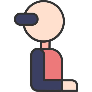 Adam avatar profili kulaklık ve gözlük tasarımı