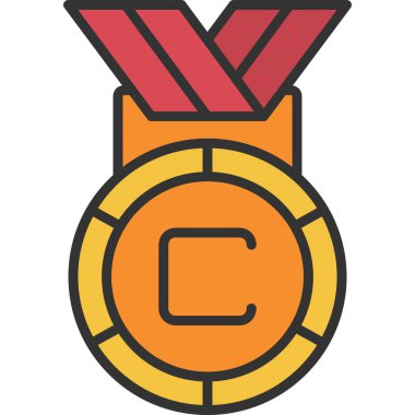 Madalya vektör simgesi modern illüstrasyon