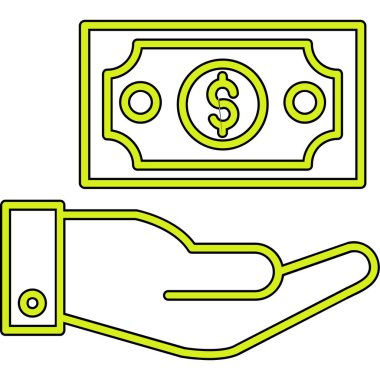 para dolar sembolü vektör illüstrasyonu