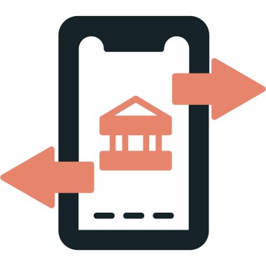 mobil bankacılık vektör simgesi. düz simge