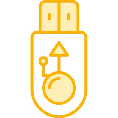 usb simgesi, vektör illüstrasyonu basit tasarım