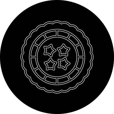 Bir yıldız simgesinin vektör illüstrasyonu