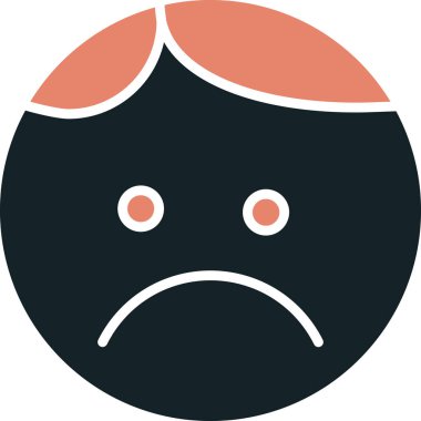 Üzgün gülümseme. Resim simgesi vektör tasarımı