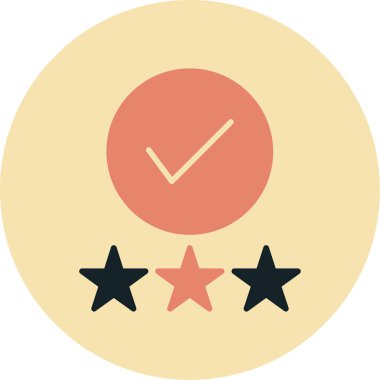 Reyting web simgesi, vektör illüstrasyonu