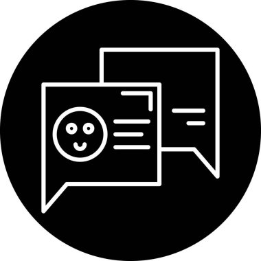 Sohbet simgesi vektör illüstrasyonu