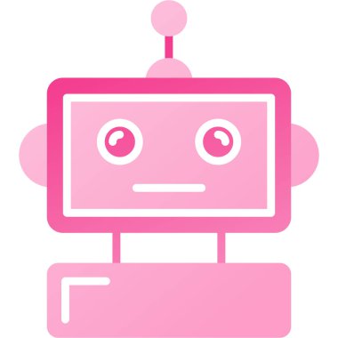 robot düz vektör simgesi