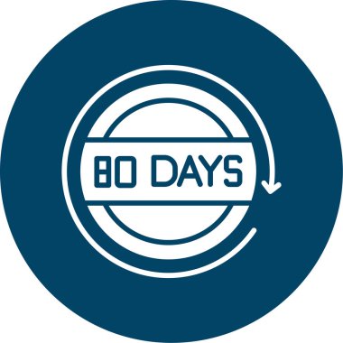 90 gün mavi yuvarlak düğme