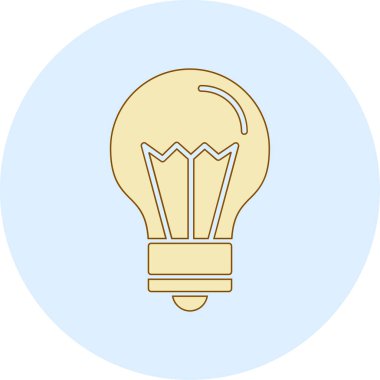 Ampul simgesinin vektör illüstrasyonu