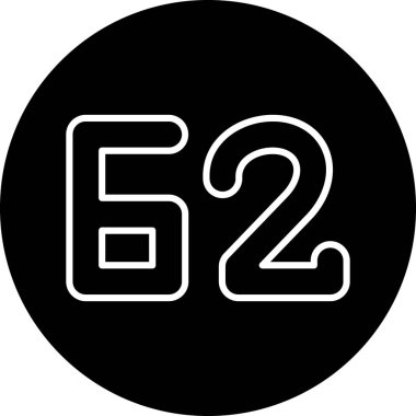 Moda stili izole edilmiş arkaplanda yedinci simge