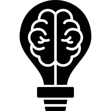 Beyin. Web simgesi basit illüstrasyon