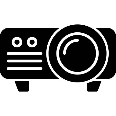 Kamera simgesi, beyaz arkaplanda izole edilmiş basit vektör illüstrasyonu