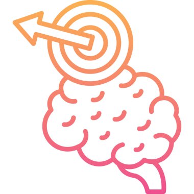 Beyin. Web simgesi basit illüstrasyon