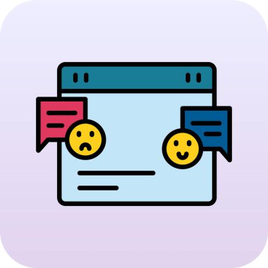 Sohbet simgesinin vektör illüstrasyonu