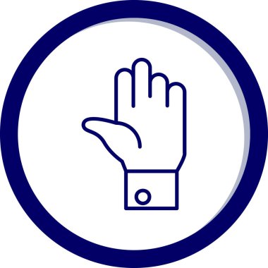 Elinde dur işareti olan el.