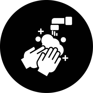 Bir el simgesinin vektör illüstrasyonu