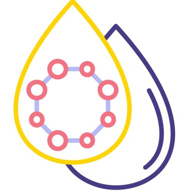 su damlası ağ simgesi, vektör illüstrasyonu