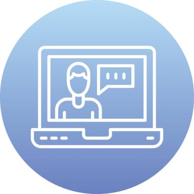 Dizüstü bilgisayar simgesi vektör çizimi