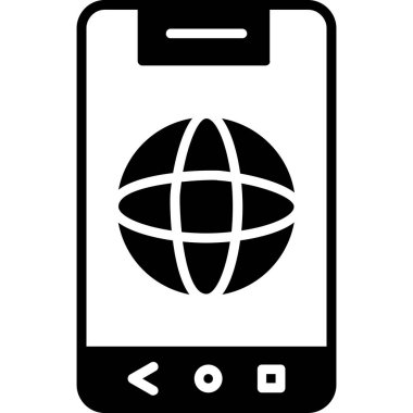 cep telefonu simgesi, basit vektör illüstrasyonu