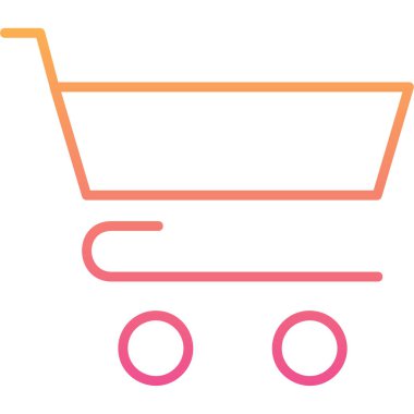 sepeti vektör satırı simgesi