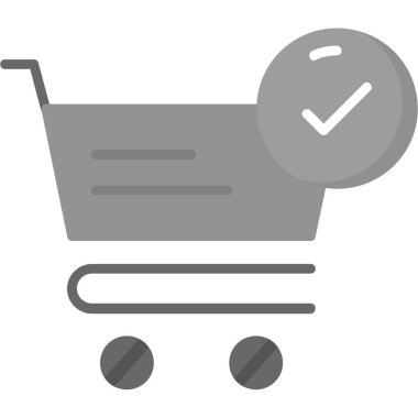 Alışveriş arabası simgesi, vektör çizimi beyaz arkaplanda izole edildi