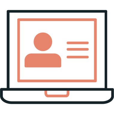 Kullanıcı düz simge vektör çizim