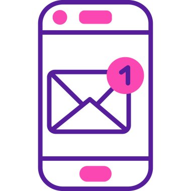 Cep telefonu. Web simgesi basit illüstrasyon