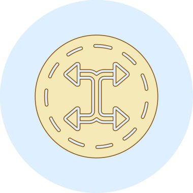 İzole edilmiş tek bir altın sikke simgesinin vektör çizimi