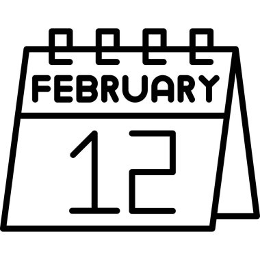12 Şubat - Takvim simgesi