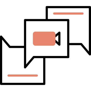 Konuş. Web simgesi basit illüstrasyon