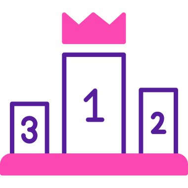 Podyum. Web simgesi basit illüstrasyon