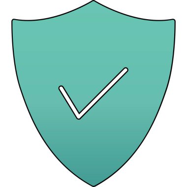 kalkan simgesi, vektör illüstrasyonu