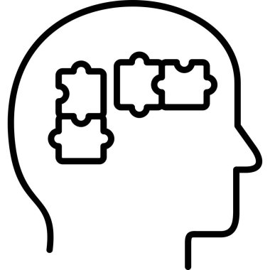 Beyin. Web simgesi basit tasarım