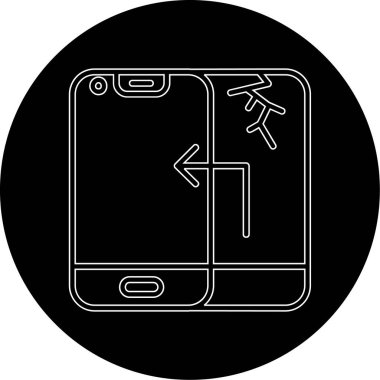 akıllı telefon ve harita işaretleyici vektör çizimi