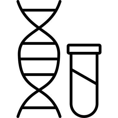 Bilim ve tıbbi çizgi vektör simgesi.