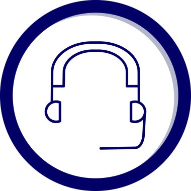 Kulaklık. Web simgesi basit illüstrasyon