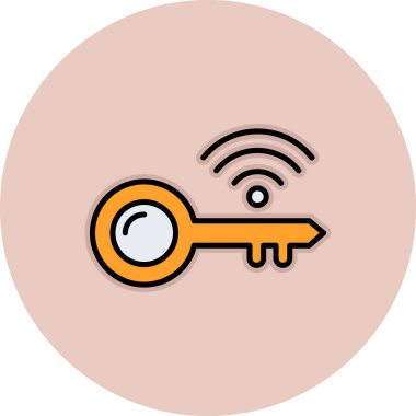 Anahtar simgesi vektör illüstrasyonu