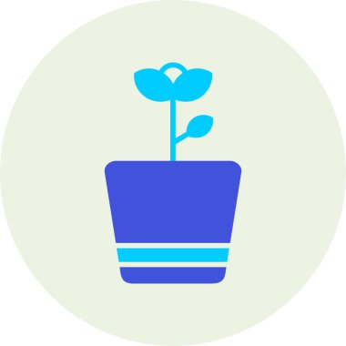 Bitki. Web simgesi basit illüstrasyon